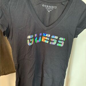 Guess Eco Black Tee with Holographic Logo